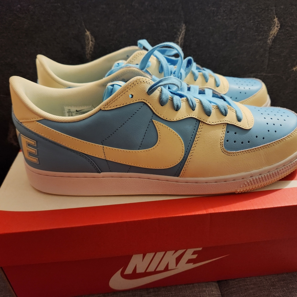 Nike Dunks. Blue and Cream Sneakers